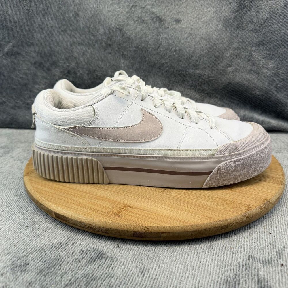 Nike Court Legacy Lift Shoes Womens Size 10 White Leather Sneakers DM7590-105